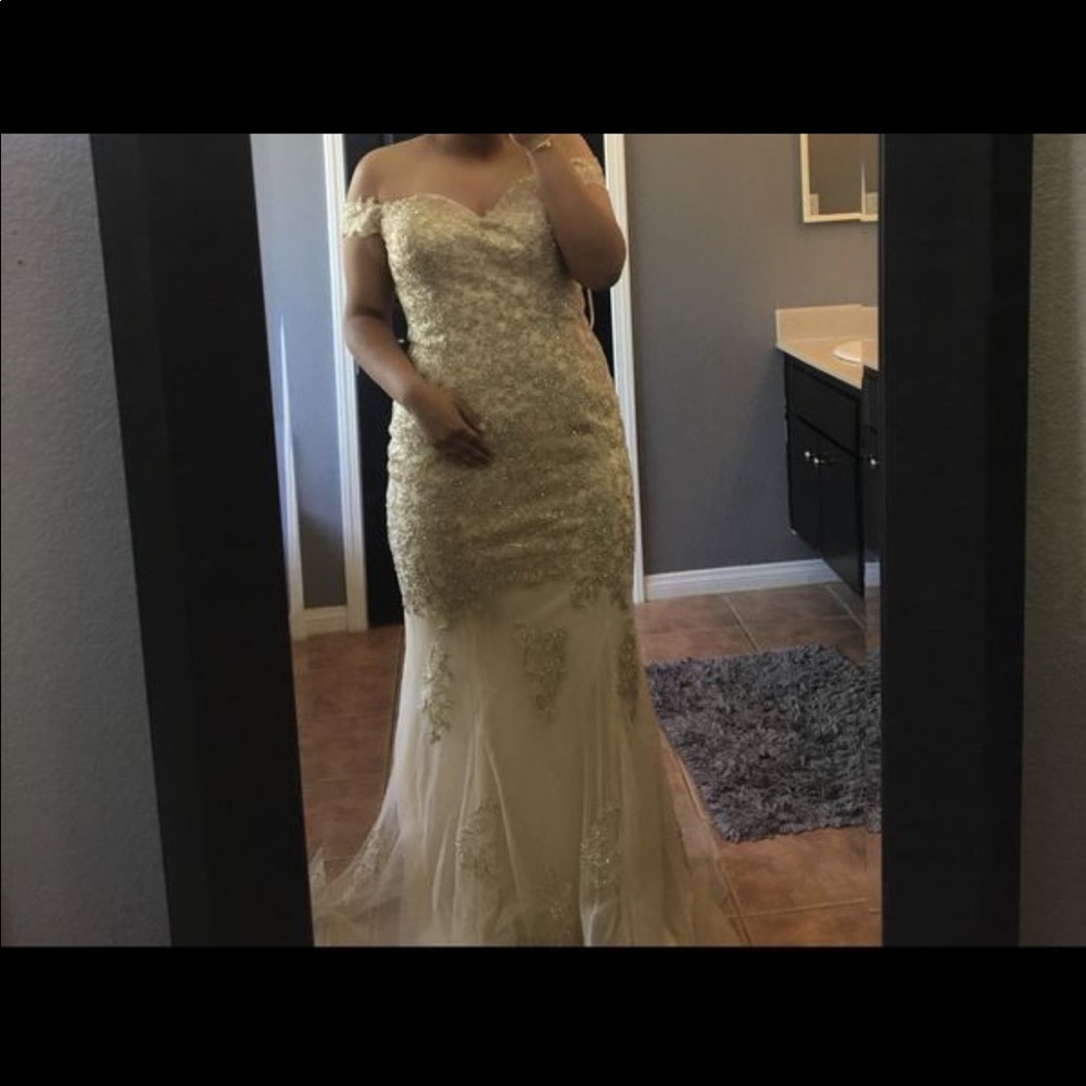 Gold Mermaid Style Gown